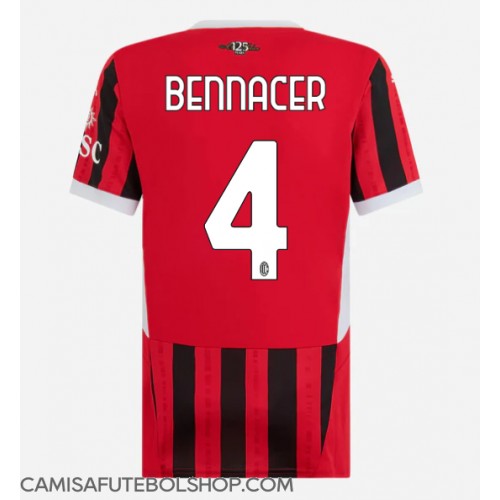 Camisa de time de futebol AC Milan Ismael Bennacer #4 Replicas 1º Equipamento Feminina 2024-25 Manga Curta